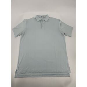 Peter Millar Summer Comfort Performance Stretch Blue Striped White Polo Shirt L